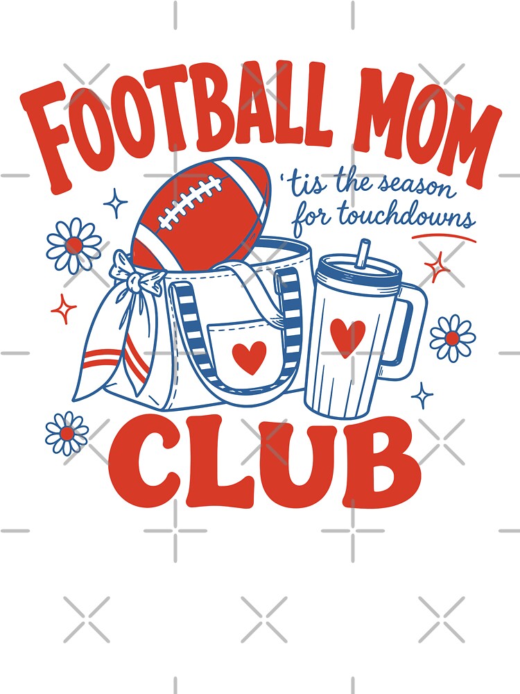 Football Moms Club Sports Mom Mothers Day by gunaone-design
