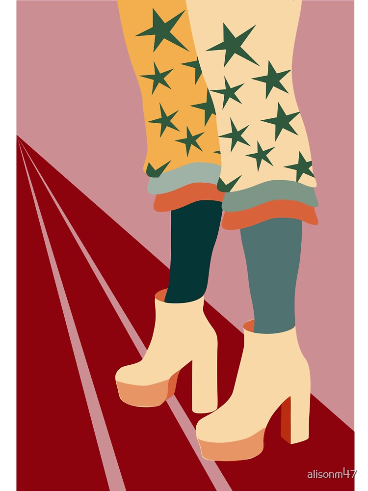 Space Cowboy Boots - Red and Sage by alisonm47