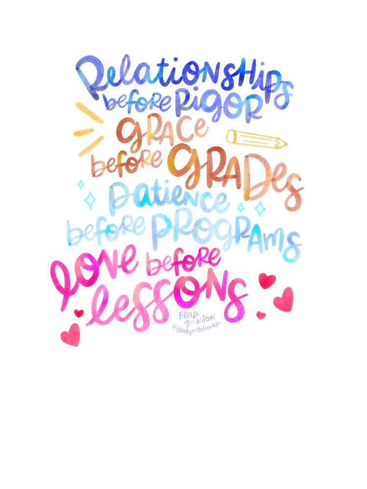 Love Before Lessons Quote for Educators, Teachers, Homeschool Parents by GladYoureHere