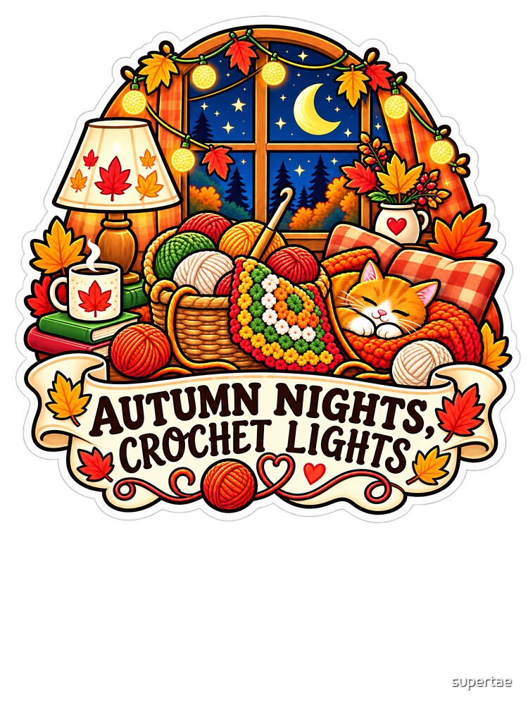 Autumn Nights Crochet Lights Cozy Yarn by supertae