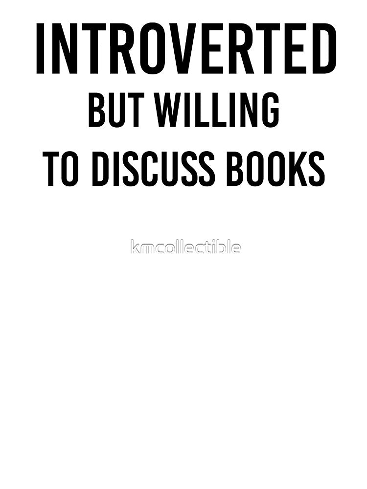 Introverted But Willing To Discuss Books Gift For Book Lover by kmcollectible
