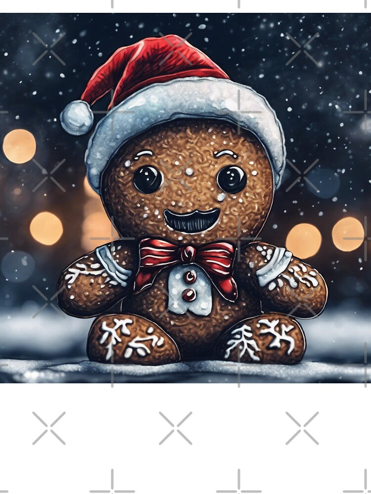 Christmas and Holiday Gingerbread man - Watercolor & Ink 19 by KBMediaArt