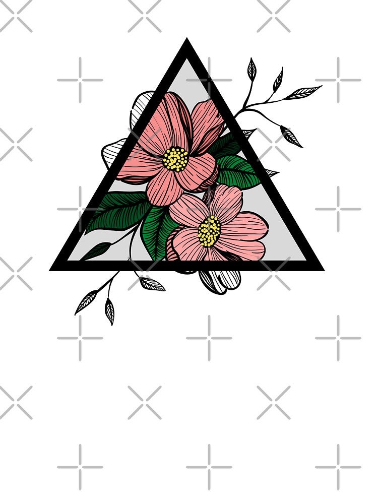 Triangle Flower Tattoo by Harrostyle