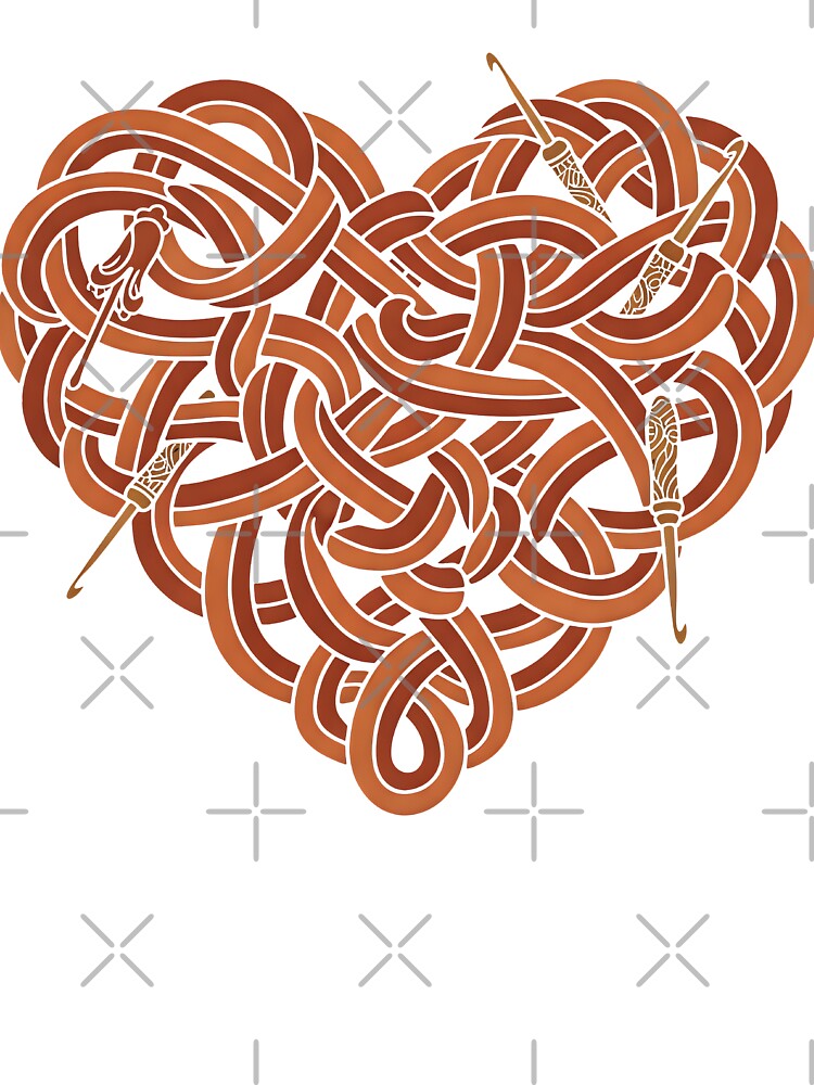 Crochet Lover Heart Yarn Hooks Funny Crochet by LuminOrb