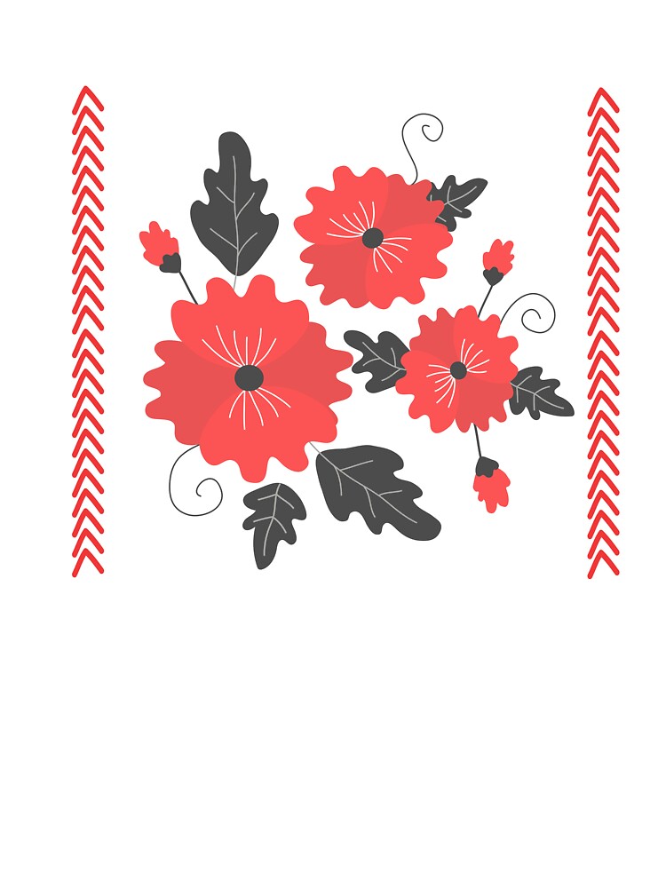 Ethnic red flowers by OlyaMolli