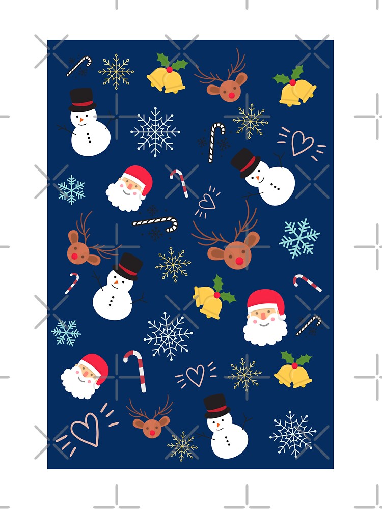 Cute Christmas Pattern | Santa, Jingle Bells, Snowman by Moodyandmellow