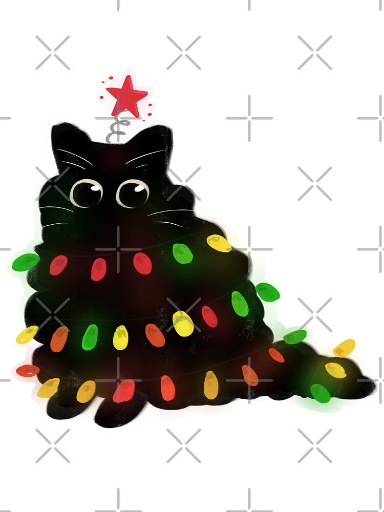 Black Cat Christmas Tree by Asutip