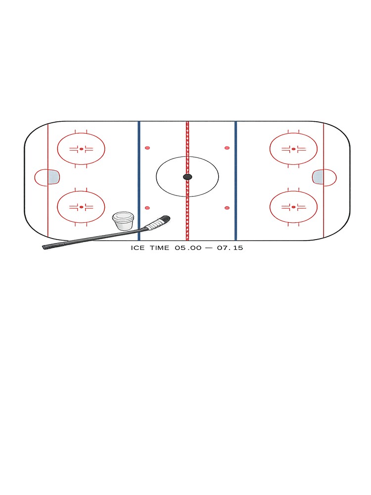 Six A.M. Ice Funny Hockey Rink Diagram Beer League Parent Design by SoulFlex
