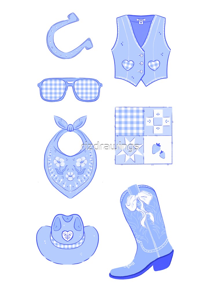Coquette Cowgirl Boot Sticker – Pink Pastel Western Aesthetic by rizdrawings