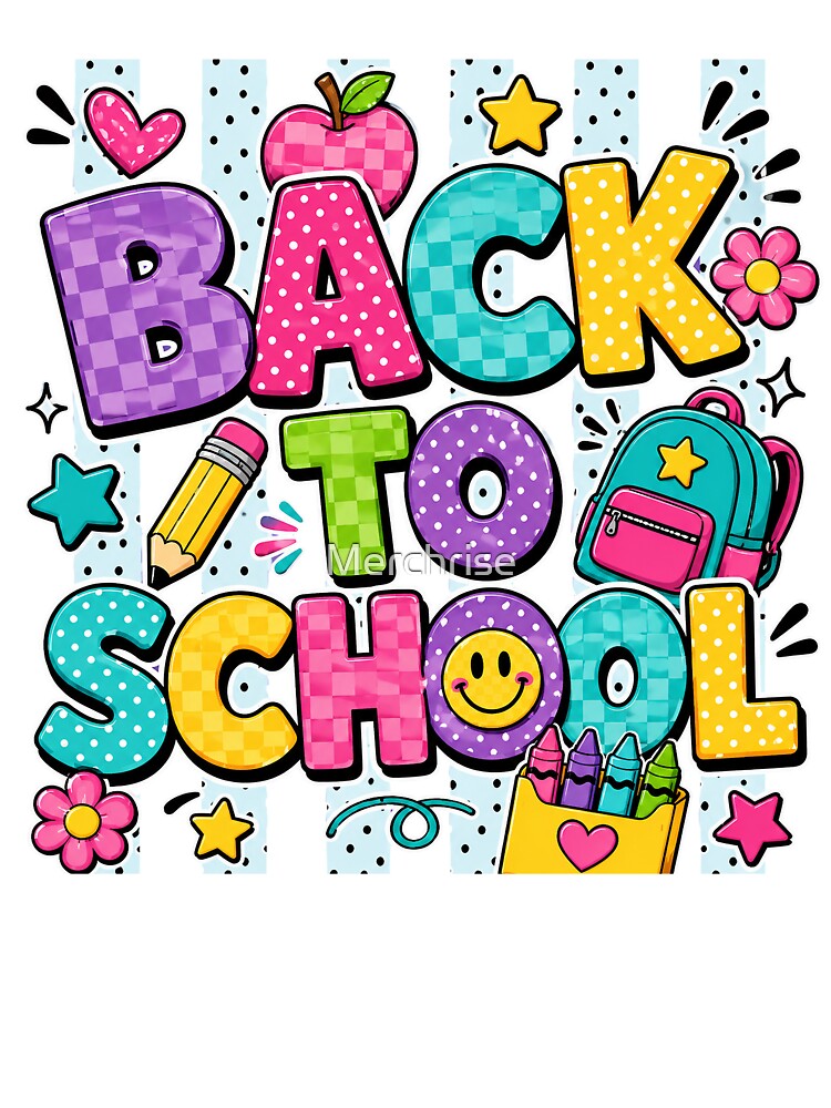 Back to School Colorful Cute Teacher Student by Merchrise