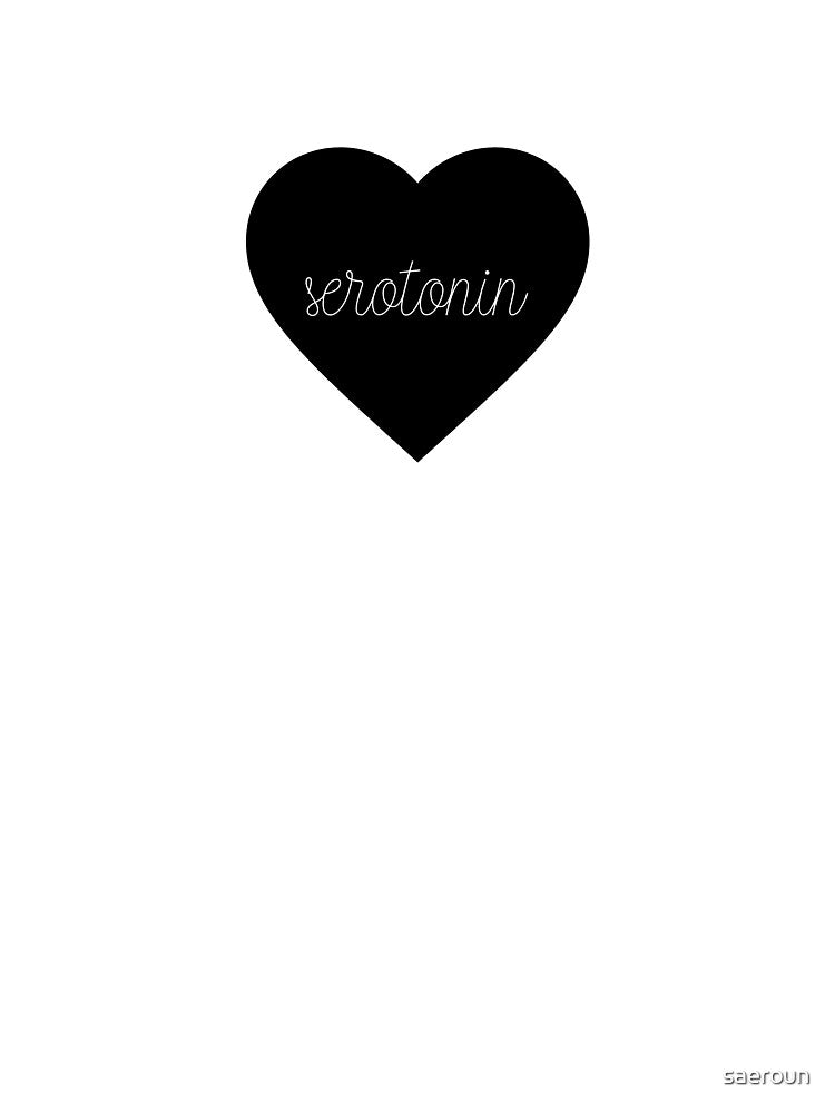 I Heart Seretonin Print (Black) by saeroun