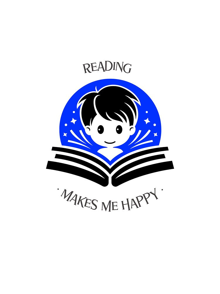Reading Makes Me Happy - Reading boy T-shirt by fruityflavors
