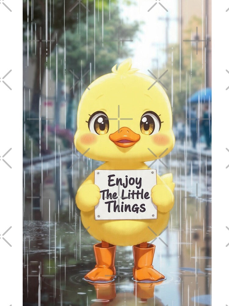 Duck with rain boots : “Enjoy the Little Things” by Utsav kadia