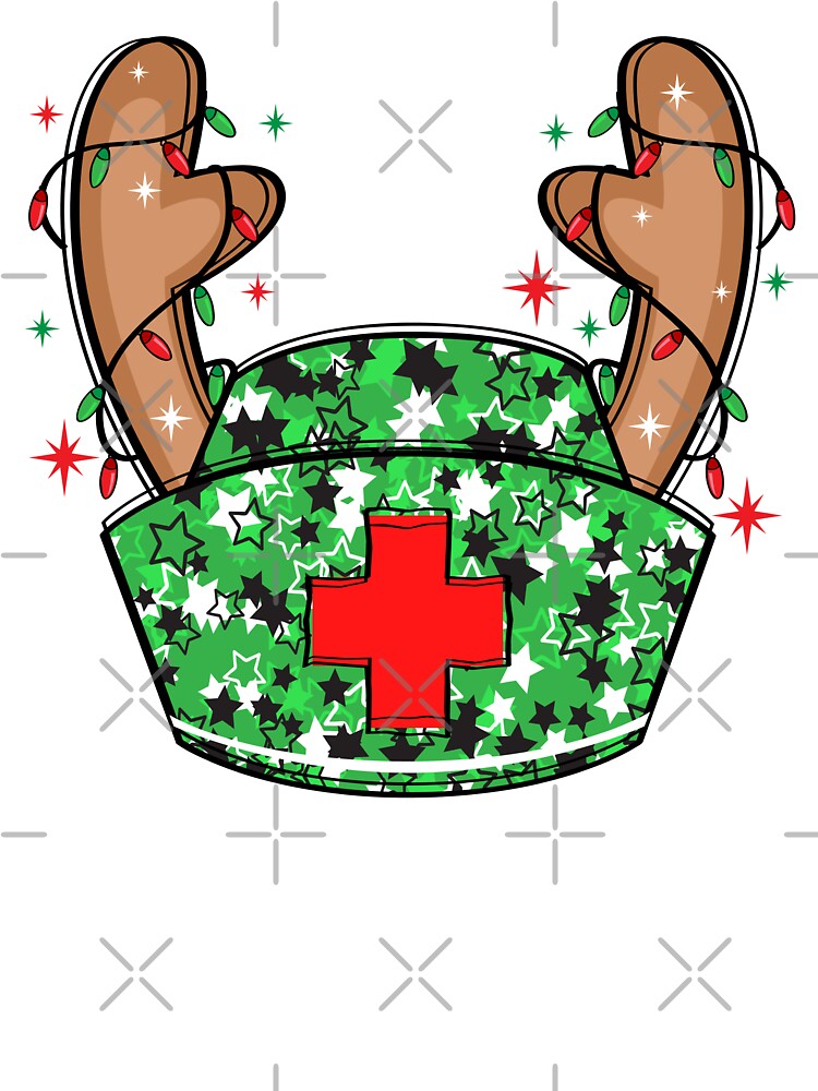 Cute Christmas Nurse Green Sparkle by MisPuHoney