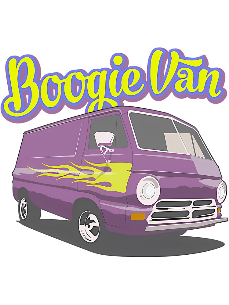 Retro Boogie Van With Flames Graphic, Merch By Amazon, Redbubble, Teepublic, Limited Edition, Perfe by GaizkaOtxoa