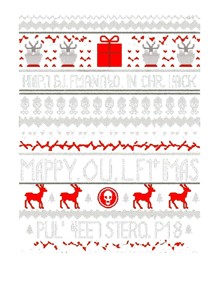 Lineman Bucket Truck Ugly Christmas Sweater Pattern by lht6474