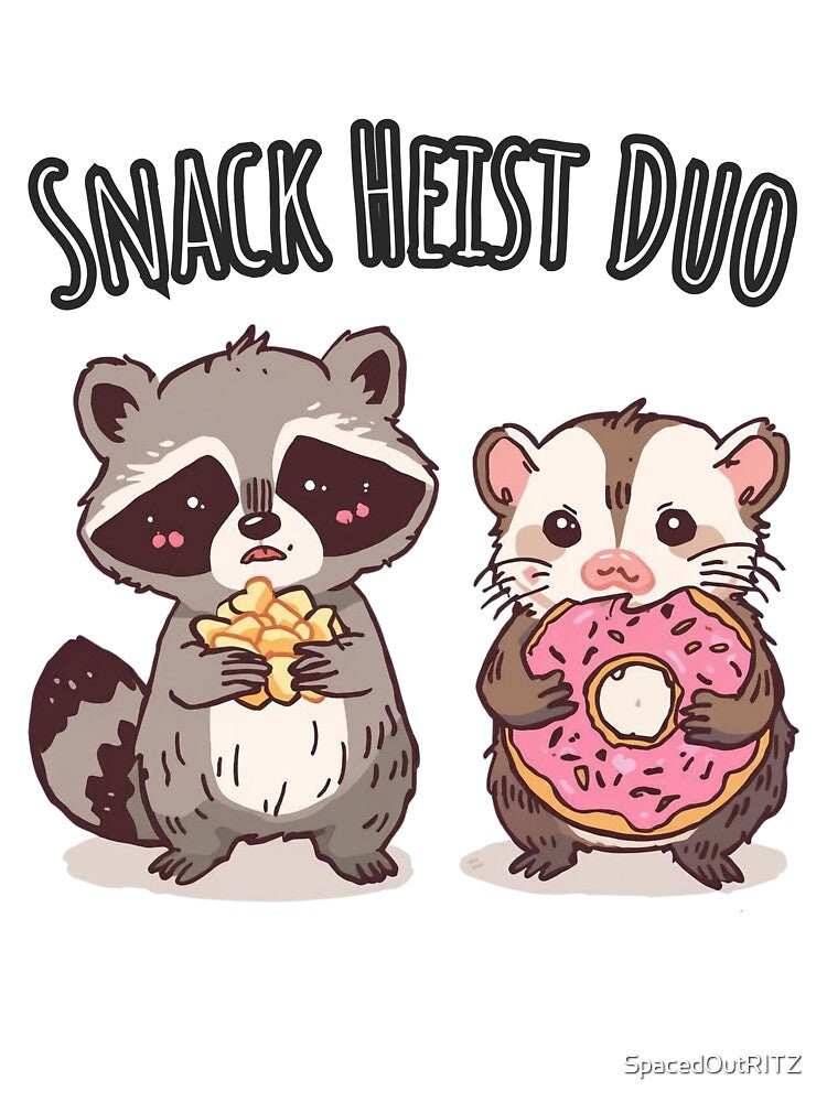 Snacky Time Duo Raccoon and Opossum by SpacedOutRITZ