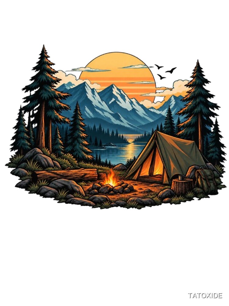 Campfire Wilderness Camping by TATOXIDE