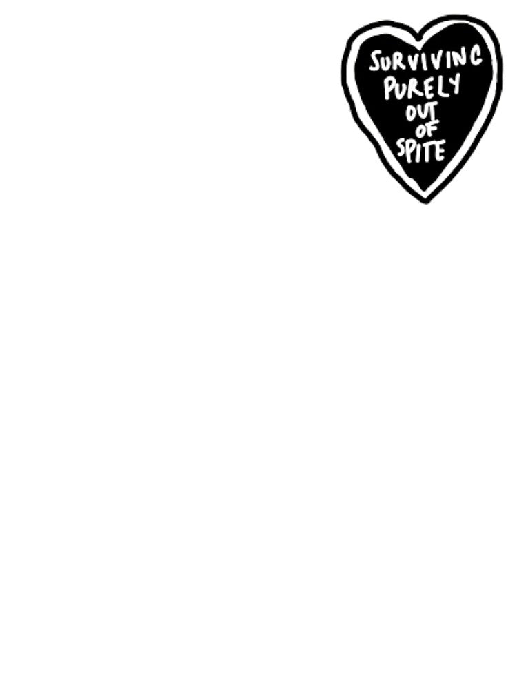 surviving purely out of spite sticker by jazzystickers42