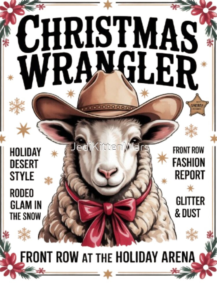 Western Christmas Sheep by JediKittenWars