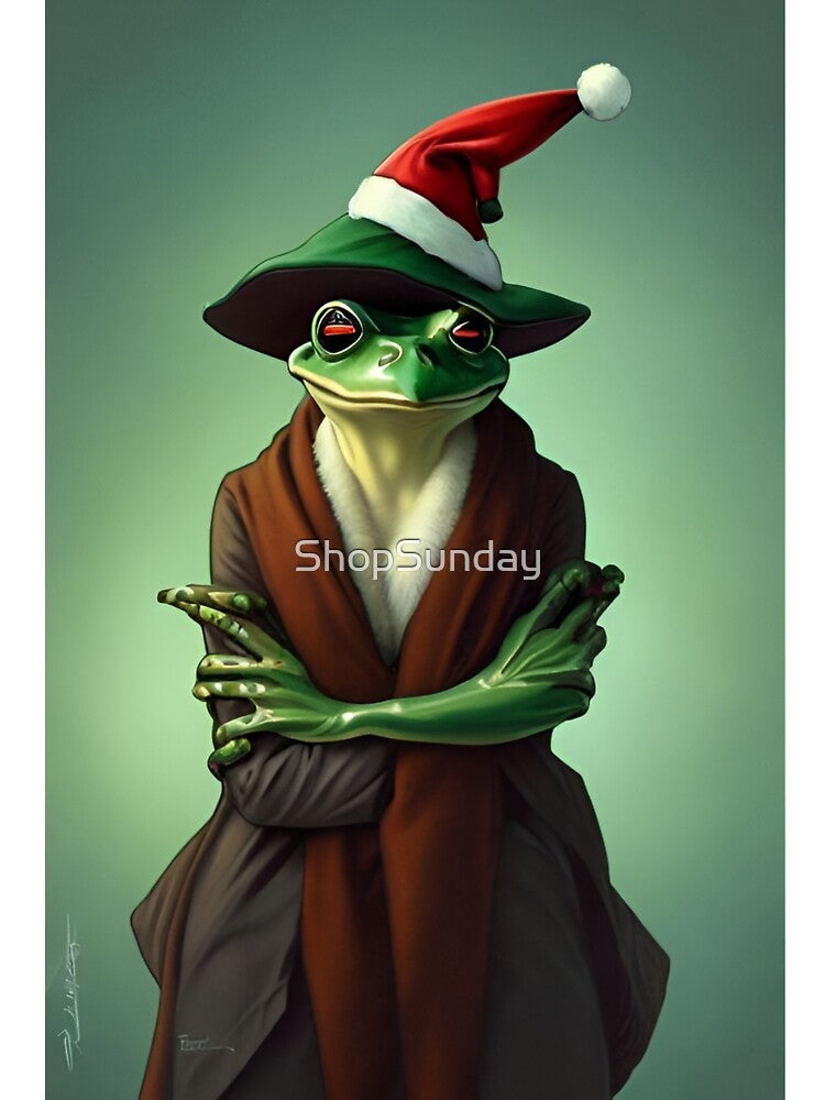 Kawaii Frog Christmas Santa by ShopSunday