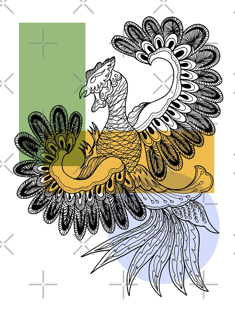 Rooster Cock Hand Drawn by mariazegena