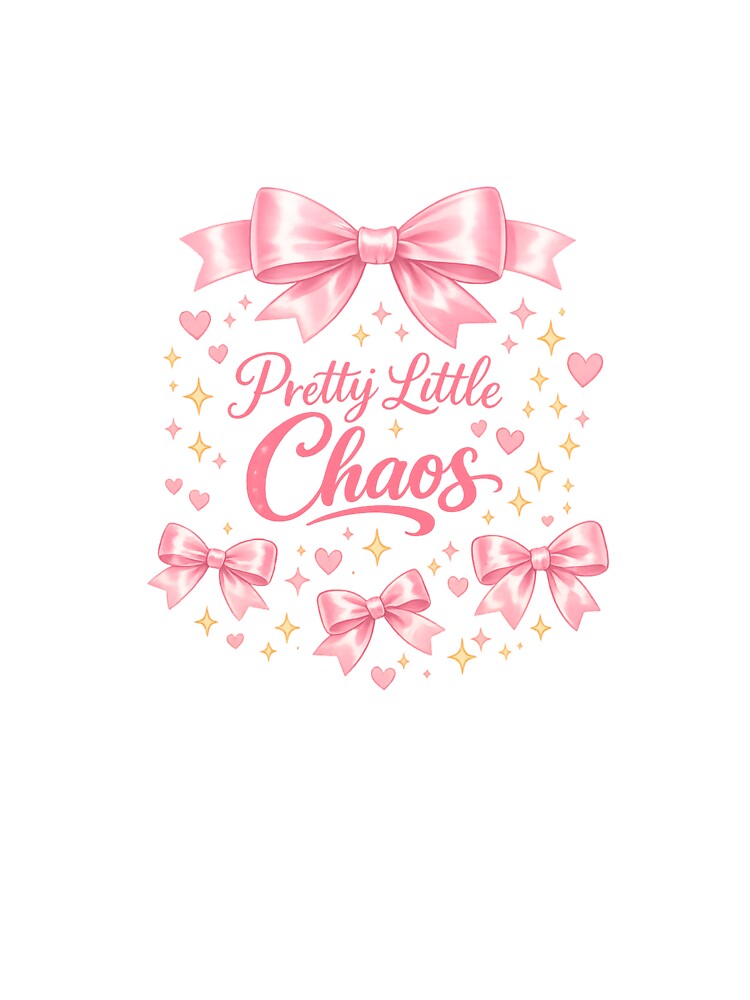 Pretty Little Chaos – Coquette Pink Bow Aesthetic by Aura.Creative