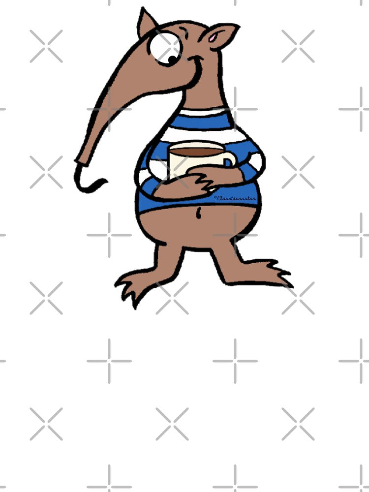 Charming Coffee-Loving Anteater Illustration by Claustronautas Unisex