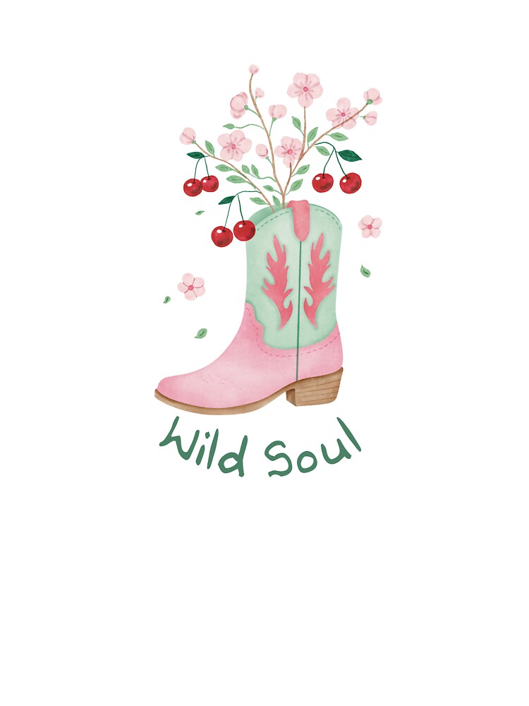 Wild Soul Cowgirl Boots Cute Illustration by magicstorytale