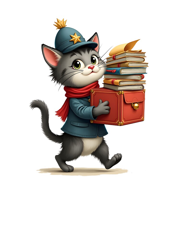 Kitty Christmas Post Office – Christmas Mail Carrier Cat by ArtemisEutopia