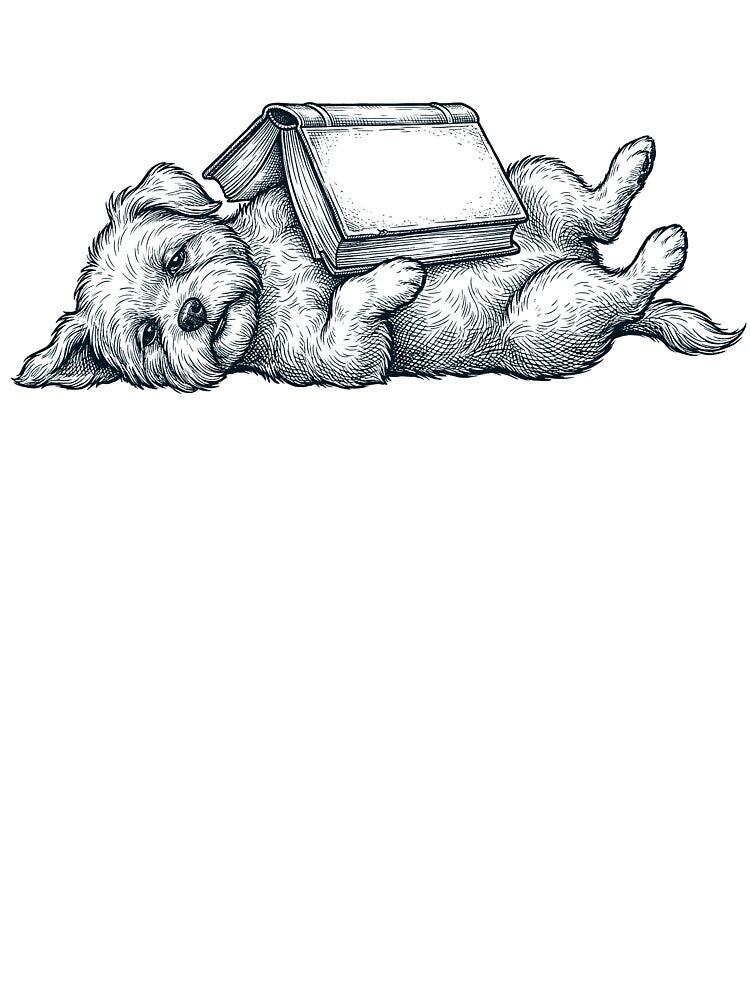 Funny Maltese Reading Book Nap Dog Lover by DoodleTortle