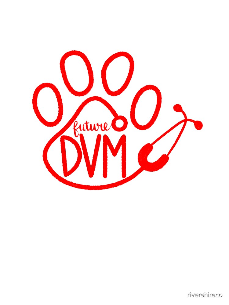 future DVM red pawprint & stethoscope by Rivershire Collective