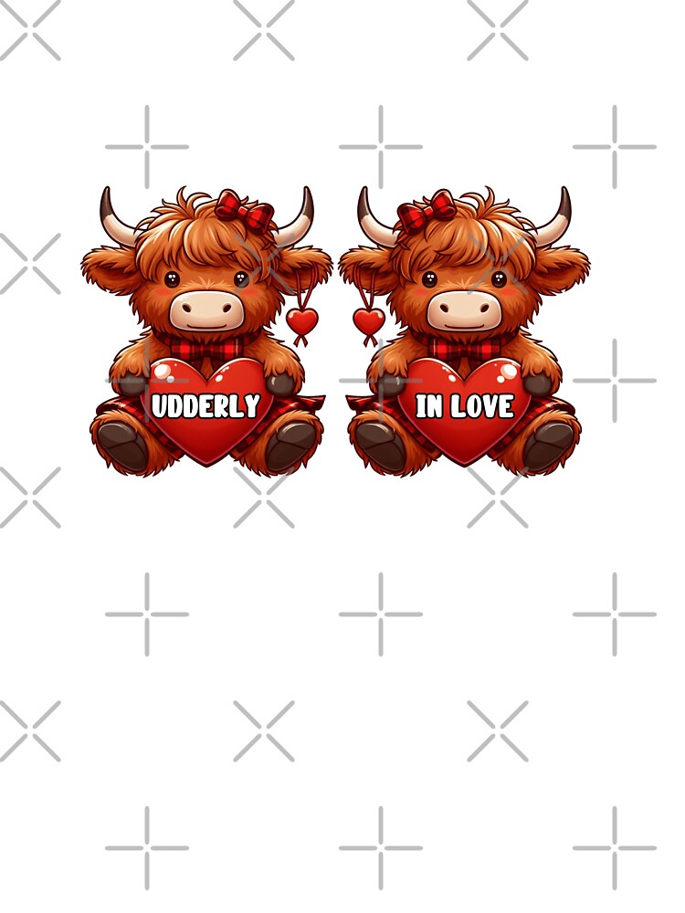Udderly In Love - Baby Highland Cow Valentine by TheAnimalZ00