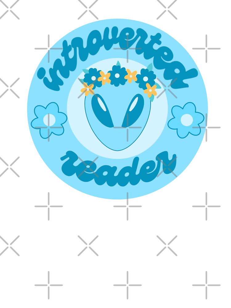 Introverted reader light blue alien by RavenAMarie