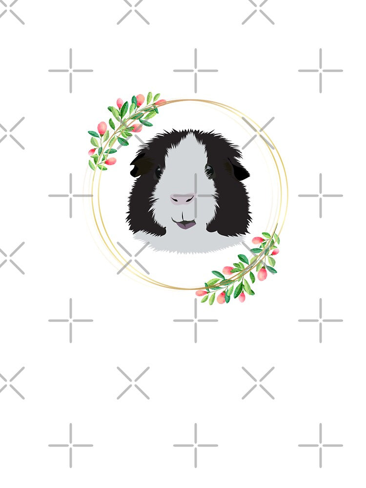 Black and White Guinea Pig Frame by KCPetPortraits