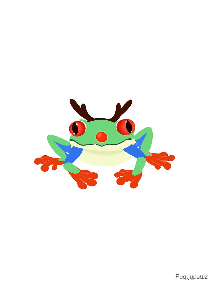Christmas Reindeer Frog by Foggypawz