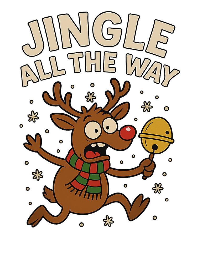 Jingle All the Way | Festive Christmas T-Shirt by DavidTeeStudio