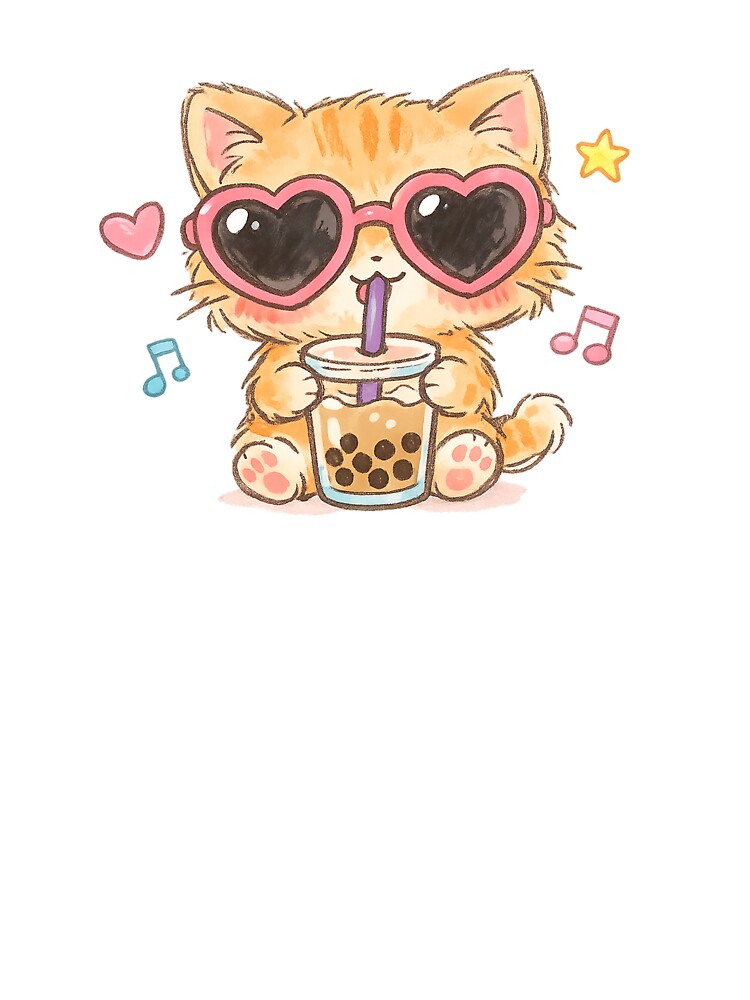 Cute cat - Kawaii style art by t-patterns