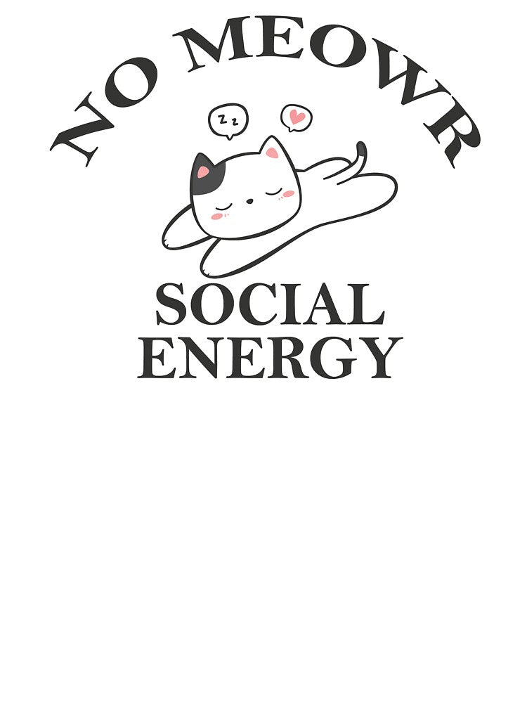 kitty cat no meowr social low energy battery for shy introverts anti social and for tired humans by Karisdesignss
