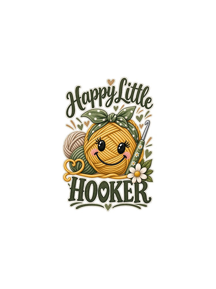 Happy Crochet Yarn Ball | Rustic Crochet Shirt Design by SASS-Crochet