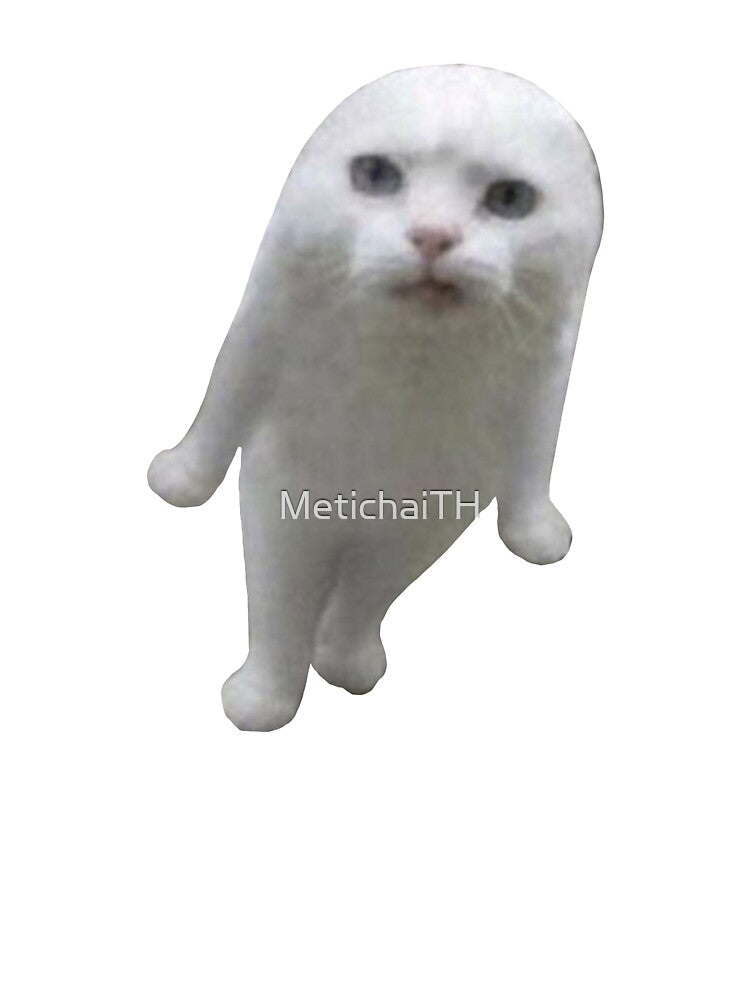 MEME Ghost Cat - Floating Spooky Funny Sticker (Collection7-9) by MetichaiTH