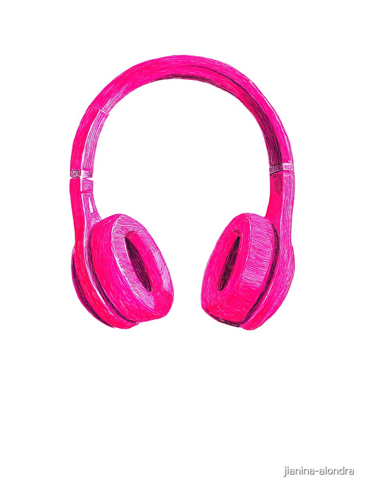 Pink Headphones Girly Music Aesthetic by jianina-alondra