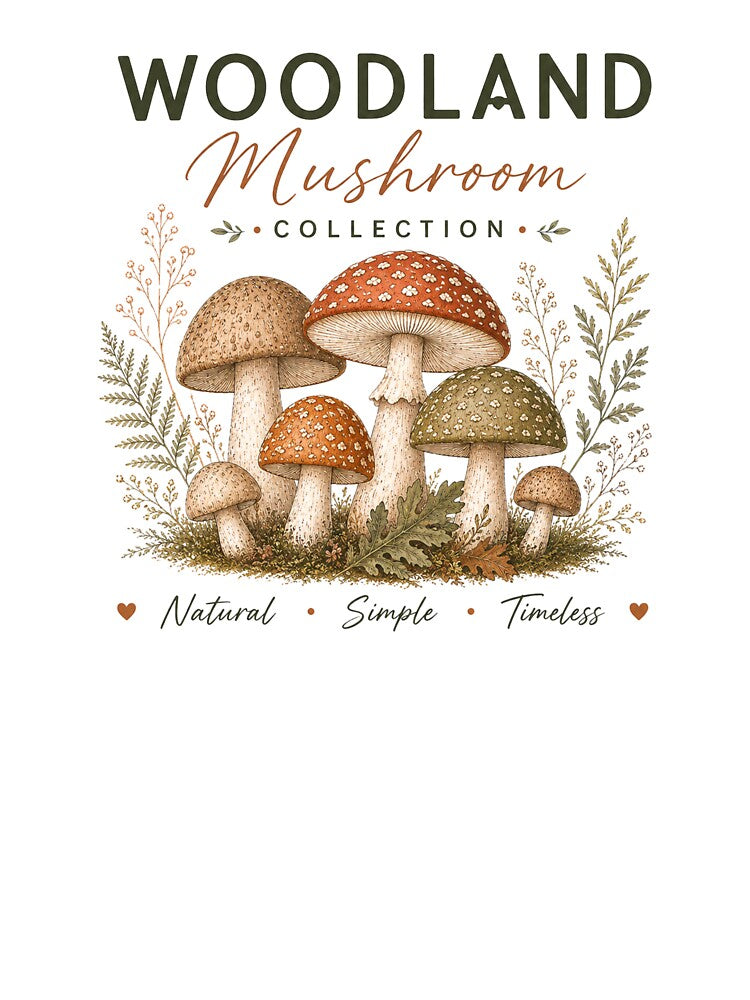 Woodland Mushroom Collection | Vintage Botanical Mushroom by Nicha Studio