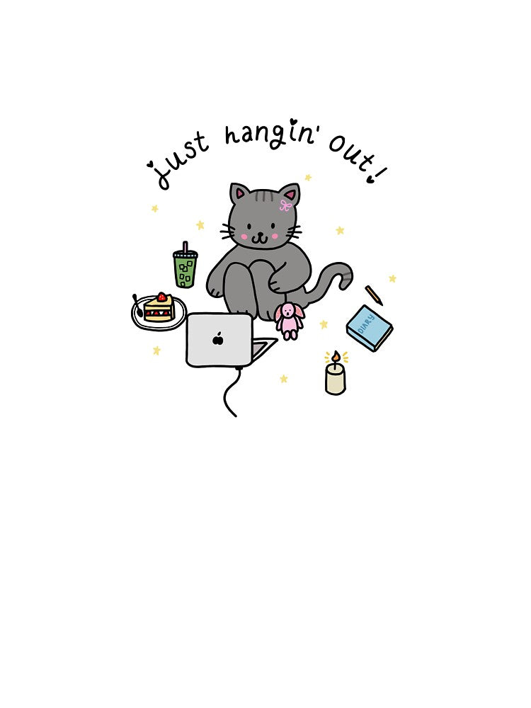 Just hangin out cat by isabellesart1