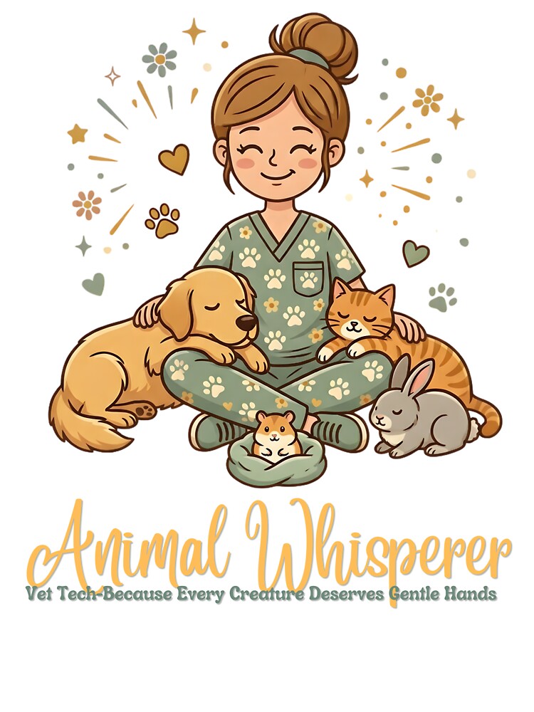 Animal Whisperer Vet Tech Shirt Because Every Creature Deserves Gentle Hands Tee Funny Vet Tech Gift Veterinary Technician Gift by CottonFirst