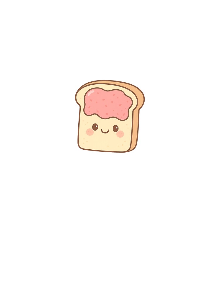 Kawaii Toast with Jam – Sweet Breakfast Sticker by ClipVictuumArts