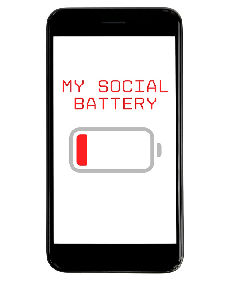 Low Social Battery Funny by Noah V's Merch