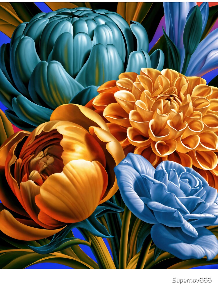 Wall Art - Postcard - Radiant Bloom – Hyperreal Floral Elegance by ForeverPrintsOK