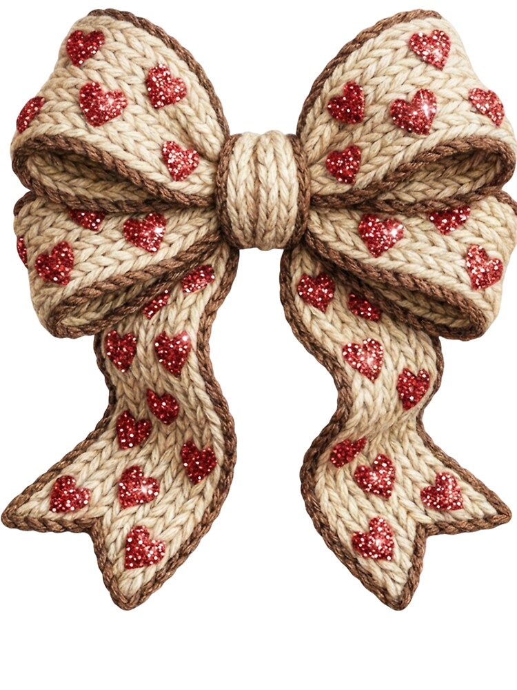 Faux Yarn Coquette Bow Valentine XOXO by minlik