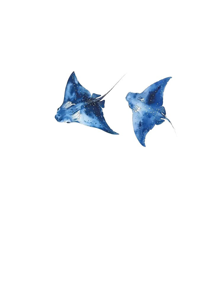 Blue stingray summer ocean print design by bellasaint